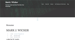 Desktop Screenshot of markjwicker.com